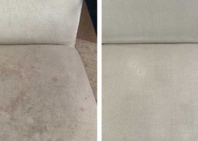 Tepovanie gauča pred a po tepovaní